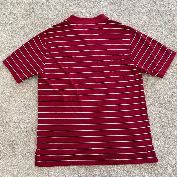 Jos. A. Bank Travelers Collection Red, White & Navy Striped Golf Cotton Shirt - Picture 4 of 6